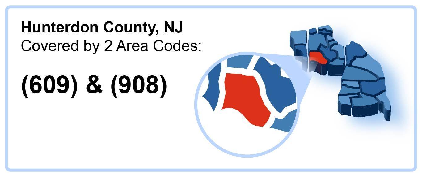609_908_Area_Codes_in_Hunterdon_County_New Jersey